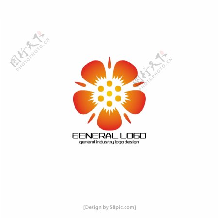 花朵图形通用标志logo