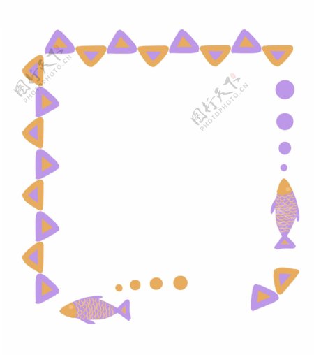 紫色边框装饰插画