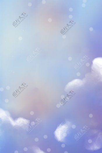 紫色创意云朵漂浮背景