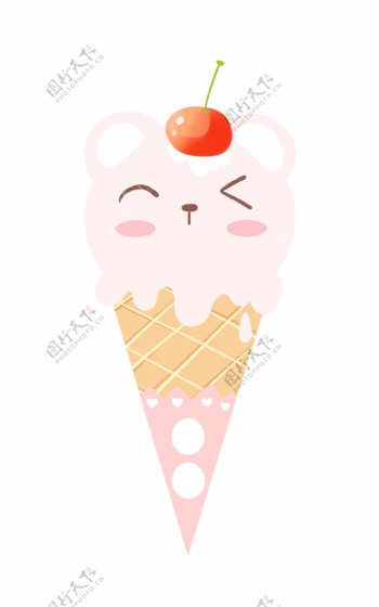 可爱樱桃冰淇淋
