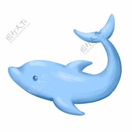 弯曲蓝色海豚
