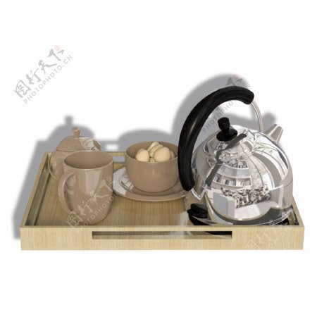 茶壶陶瓷水杯托盘
