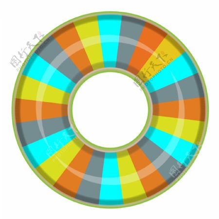彩色图案游泳圈设计