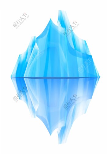 立体蓝色冰山