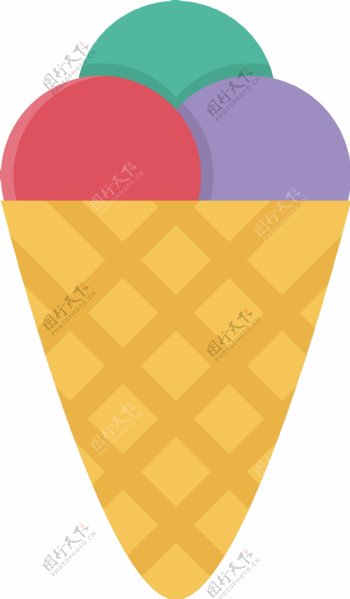 卡通的冰淇淋免抠图