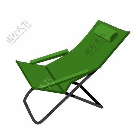 绿色折叠躺椅
