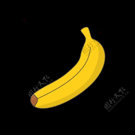 黄色的香蕉免抠图