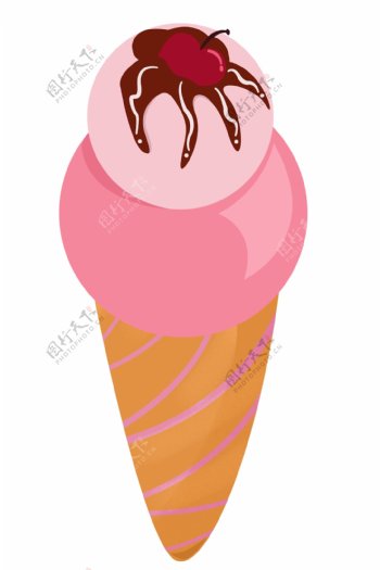 水果夏季冰淇淋