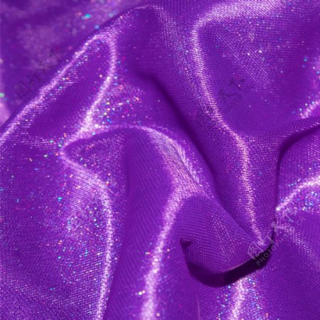 紫色闪光布料细节图实拍