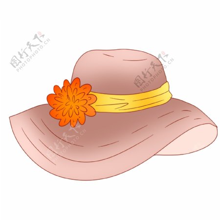 粉色花瓣遮阳帽