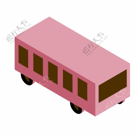 粉色的卡通汽车