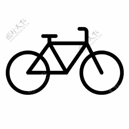 黑色创意自行车元素