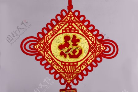 中国结金福字装饰挂件2