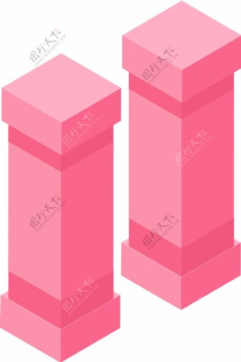 粉色长方形生日蜡烛