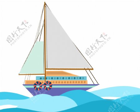 夏季主题冲浪帆船