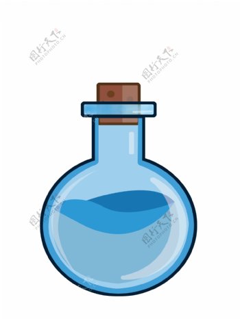化学药剂瓶的插画