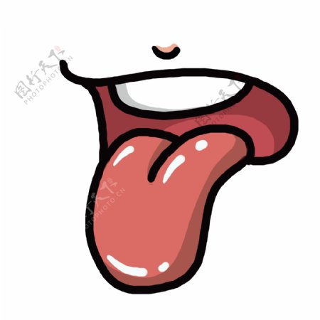 人体口腔舌头插画