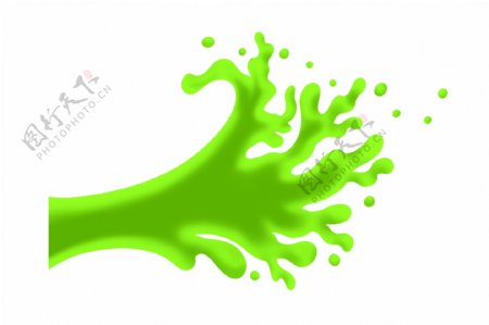 直线绿色果汁插图