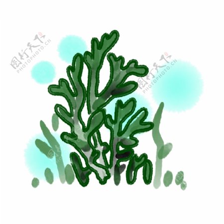 绿色植物珊瑚插图