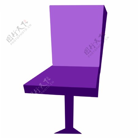 创意紫色椅子插图