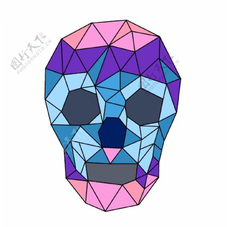 彩色水晶骷髅插图
