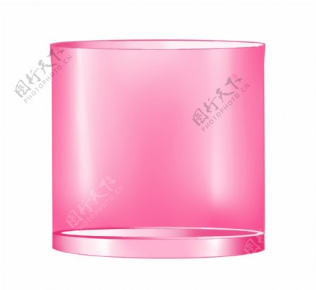 粉色圆形杯子插图