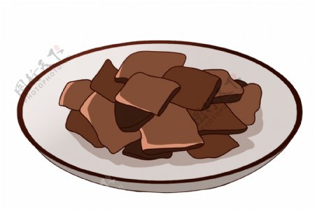 美味的巧克力饼干插画