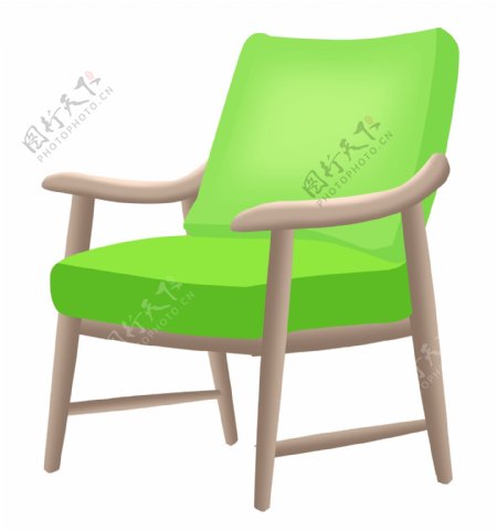 绿色的椅子装饰插画