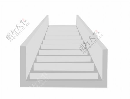 灰色的楼梯装饰插画