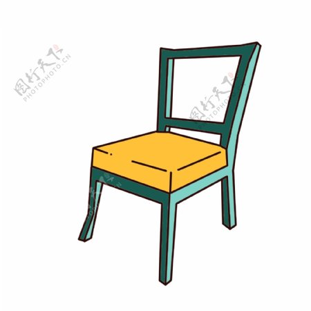 木质椅子装饰插画