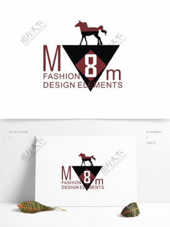 马元素logo标志设计