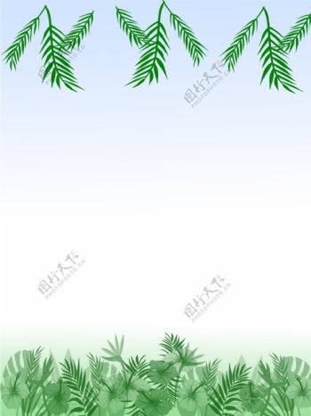 绿色植物背景图案