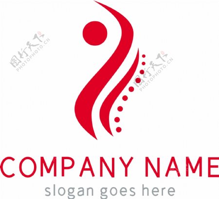 红色大气创意商务科技logo