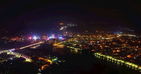 麻阳县城夜景全景