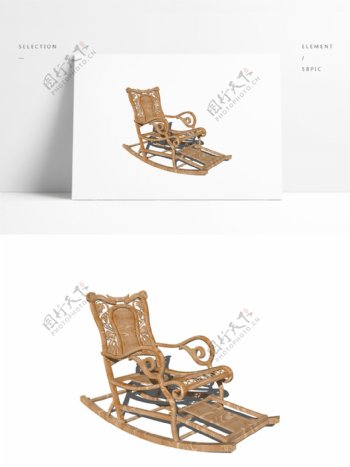 精致中式摇椅模型