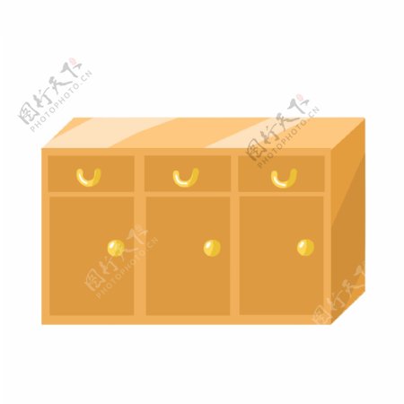木质黄色柜子