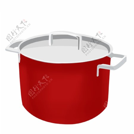 厨房厨具锅子红色