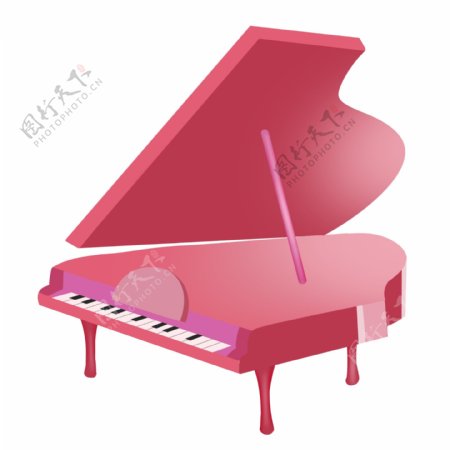 创意红色钢琴