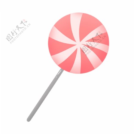 粉红色圆形可爱六一儿童节棒棒糖