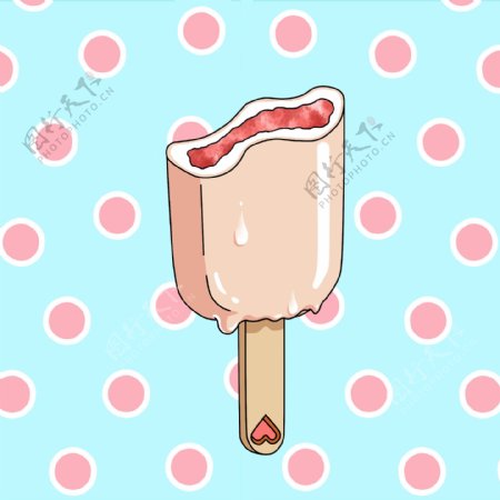 零食甜品冰棒雪糕粉色
