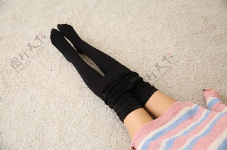 时尚韩版女士黑色打底袜裤