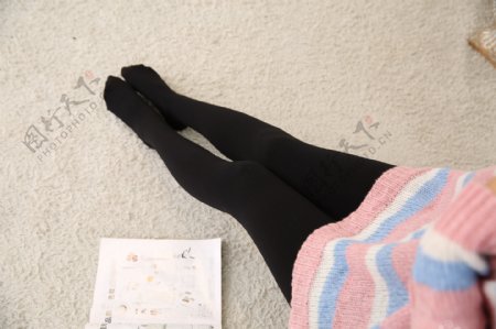 时尚韩版女士黑色打底袜裤9
