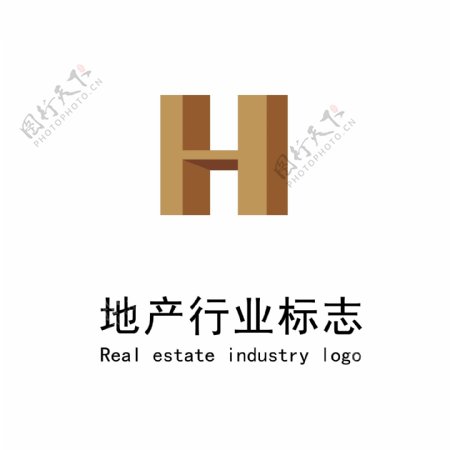 简约立体地产logo