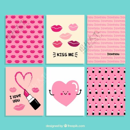 6款可爱情人节卡片