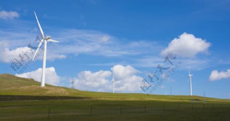 唯美蓝天绿草风景