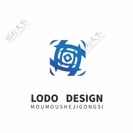 原创互联网科技全球化公司图案设计logo