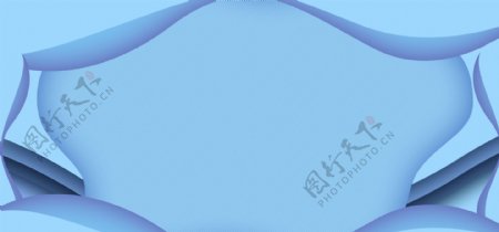 蓝色C4D电商banner背景设计
