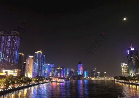 海珠桥广州市夜景