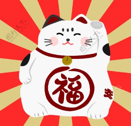 日本风格卡通小猫咪