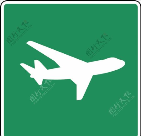 外国交通图标飞机机场标志